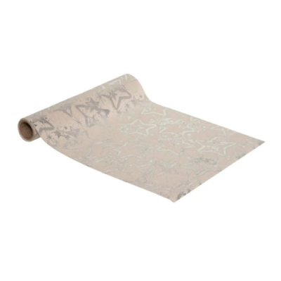 Asztali stóla bézs-ezüst 28x300 cm