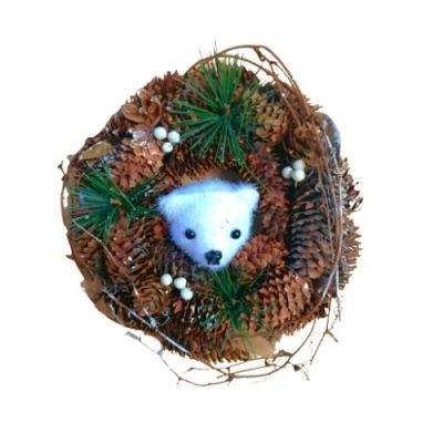 Vianočný veniec so zvieratkom 19 cm