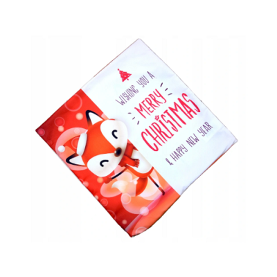 Obliečka liška Merry Christmas 40 x 40 cm