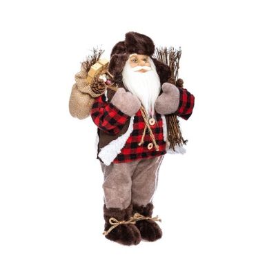 Santa in a checked shirt 45 cm