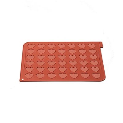 Forma silikon na makronky srdce 42 ks