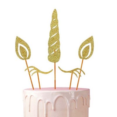 Gold-Einhornstanze 5 Stk