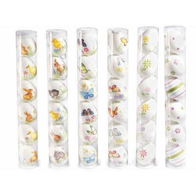 White Easter eggs 6 pcs