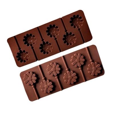 Forma silikón lízanka kvety 6 ks