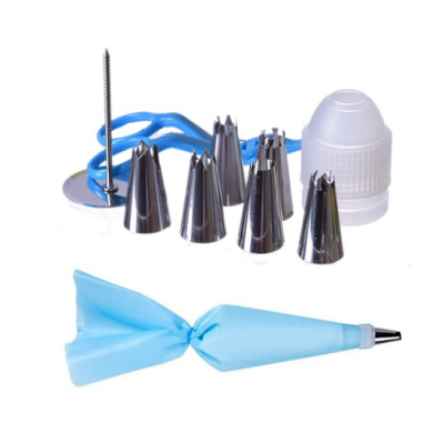 Set of tips, bag, mushroom scissors 10 pcs