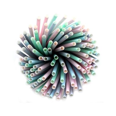 Slamky papierové hrubé pastelové mix 100ks