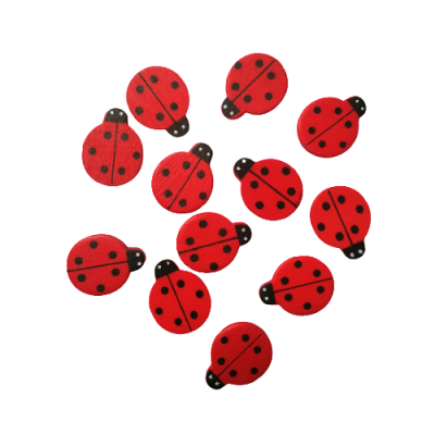 Ladybug wood 12 pcs