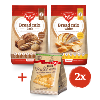 Akcja Mieszanka chlebowa Biała+Ciemna+2xRolki