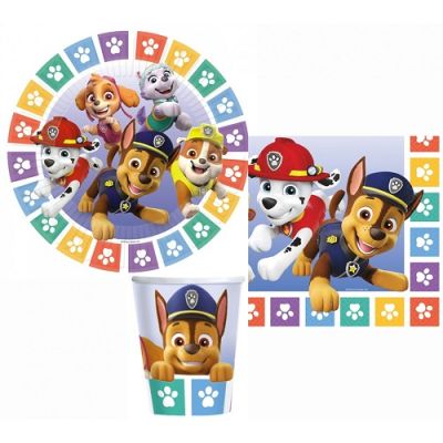 Party set - Paw Patrol colored 36 pcs