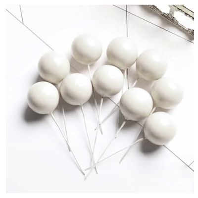 Gestanzte Kugel, weiß, Durchm. 3 cm 10 Stk