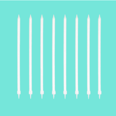 Kerzen glatt weiß 15 cm 8 Stk