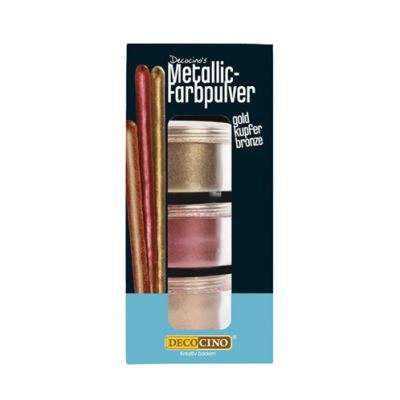 Színes por fémes készlet arany, réz, bronz 6g