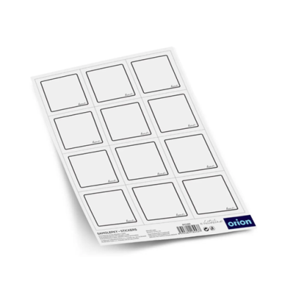 Matricák dobozokhoz WHITELINE négyzet fehér 12 db