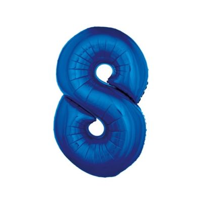 Blue foil balloon no. 8