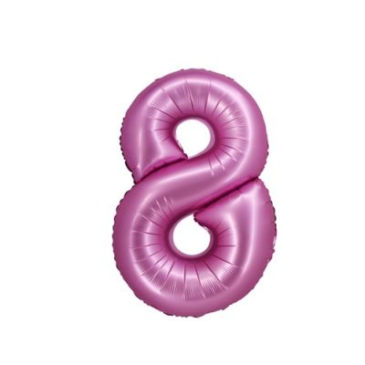 Pink foil balloon no. 8