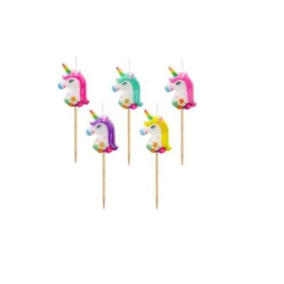 Kerzen Einhorn 5er Set