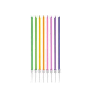 Geburtstagskerzen bunt pastell 14 cm 8 Stk
