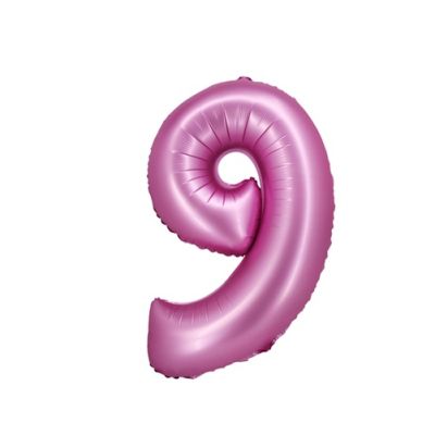 Pink foil balloon no. 9
