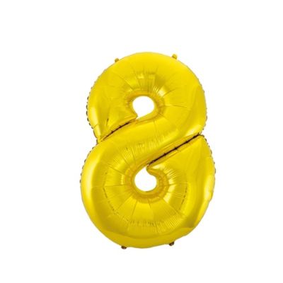 Gold foil balloon 92 cm - no. 8