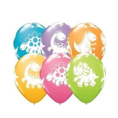 Balloons mix of colors with a dinosaur 28 cm 25 pcs