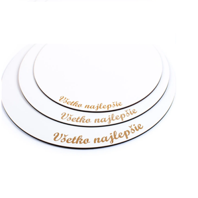 Weiße Holzmatte Alles Gute 30 cm