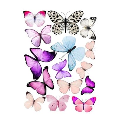 Waffel - Bunte Schmetterlinge Mix 2 A4