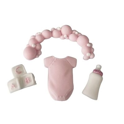 Set - Taufe rosa 4-tlg