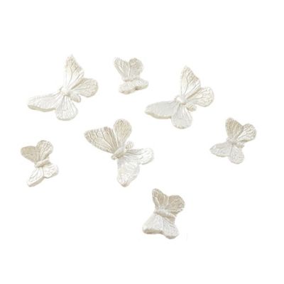 Weiße Schmetterlinge 7 Stk