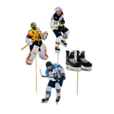 Ice hockey players paper 4 pcs