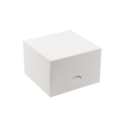 Weiße Dessertbox 18 x 18 x 10 cm