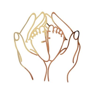 Prägung – Handflächen und Füße an der Seite der Torte, goldenes Acryl