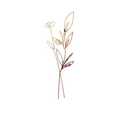 Prägung - goldene Acrylblumen