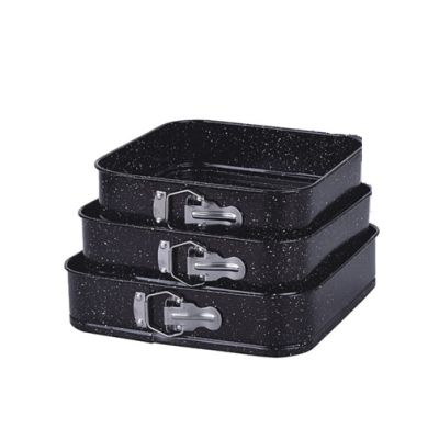 Form-Set aus quadratischem Metall, 3-teilig, 24/26/28