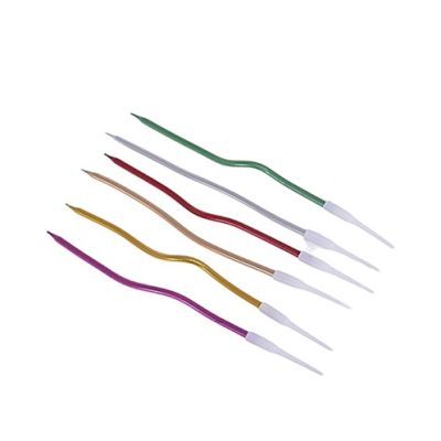 Farbige Wellenkerze 6 Stk