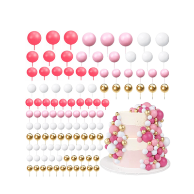 Set of pink-white-gold punches 108 pcs