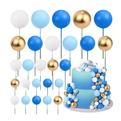 Set Stempel blau-weiß-gold 80-tlg