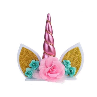 Hellrosa Einhorn - Kuchendekoration