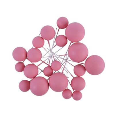 Geprägte Kugeln rosa matt 20 Stk