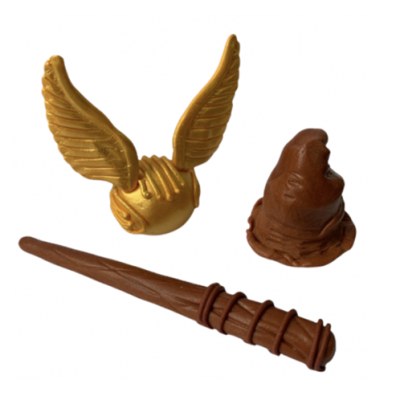 Harry Potter Set – Hut, Zauberstab und goldene Kugel