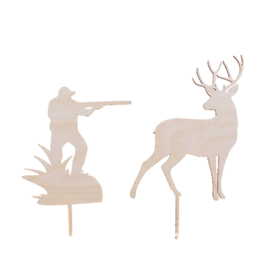 Gravur - Jäger- und Hirschholz