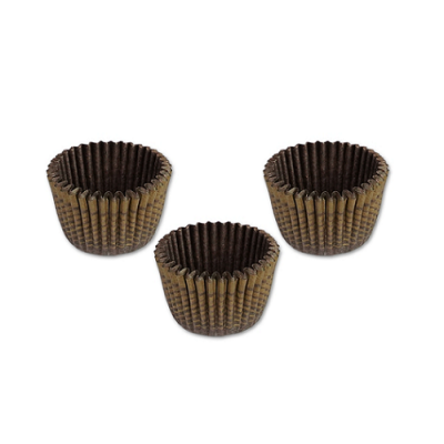 Košíčky papierové hnedo-zlaté  19 mm 100 ks