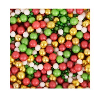 Weihnachtsperlen 50g darüber streuen