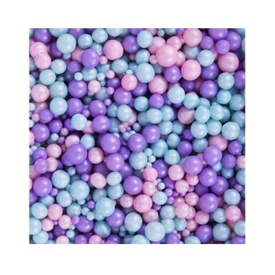 50 g rosa-blau-lila darüber streuen