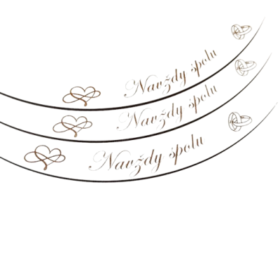 Weiße Holzmatte Forever Together 32 cm