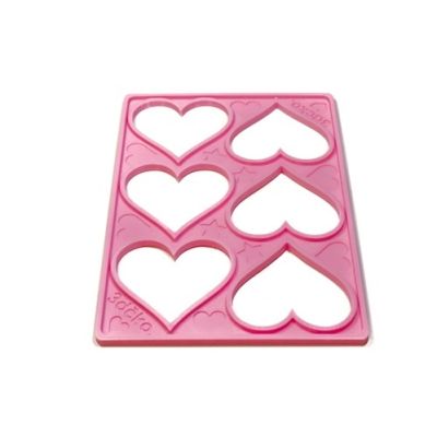 Form für 6 große Fondantherzen