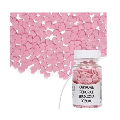 Rosa Herzen 8 mm 30 g bestreuen
