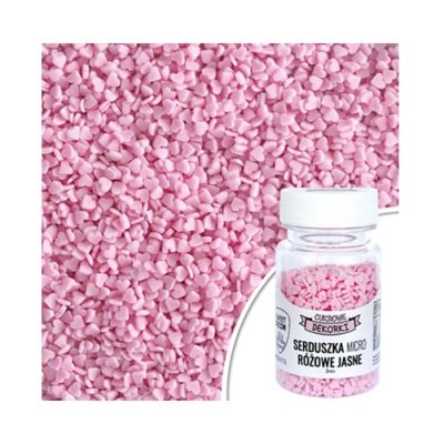 Rosa Herzen 3 mm 30 g bestreuen