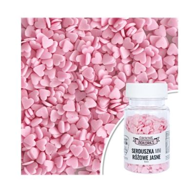 Rosa Herzen 6 mm 30 g bestreuen