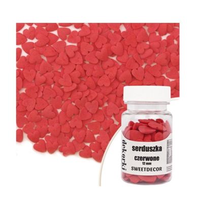 Rote Herzstreusel 12 mm 30 g