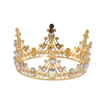 Goldkrone mit silbernen Strasssteinen, Durchmesser 12 cm